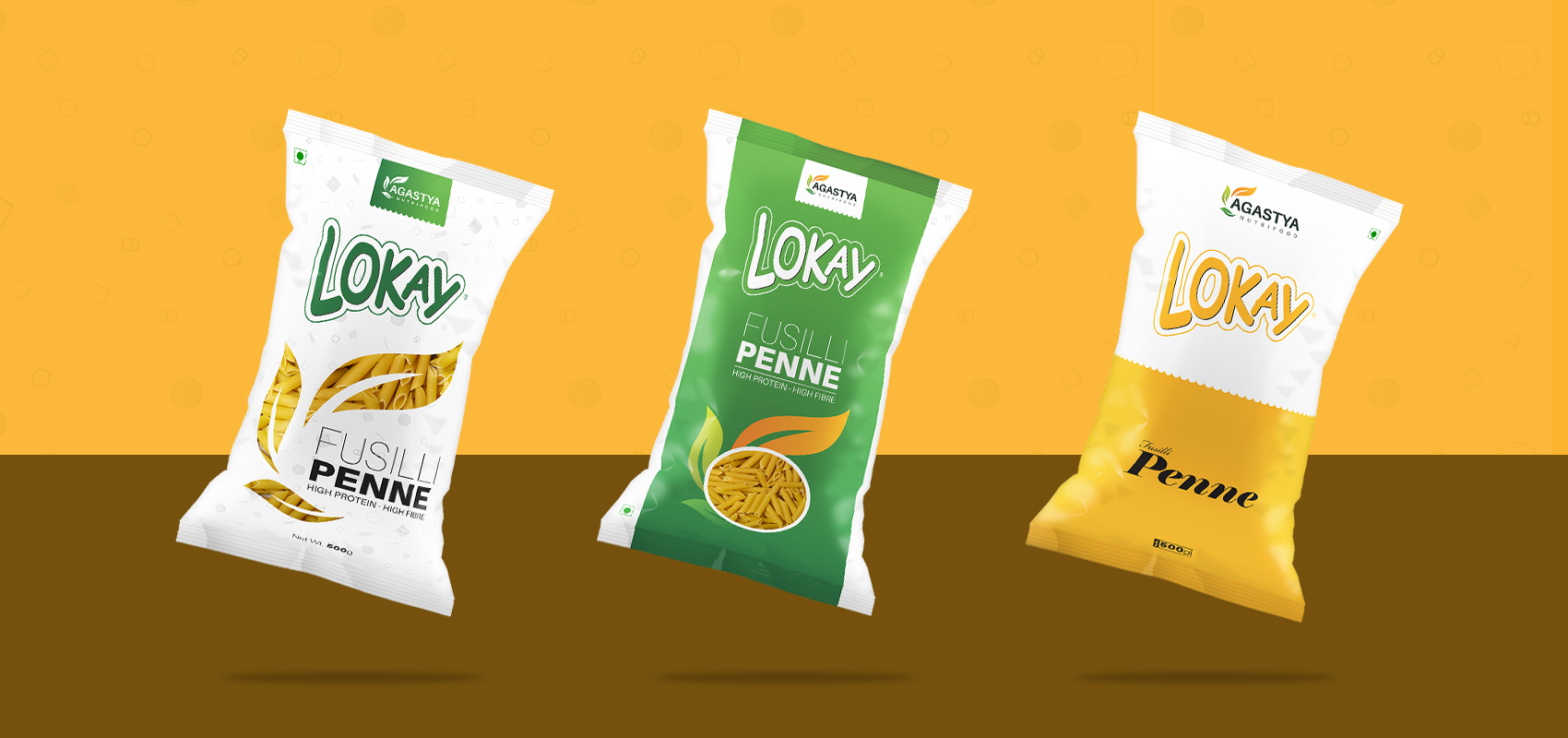 Agastya Nutrifood fusilli packaging design