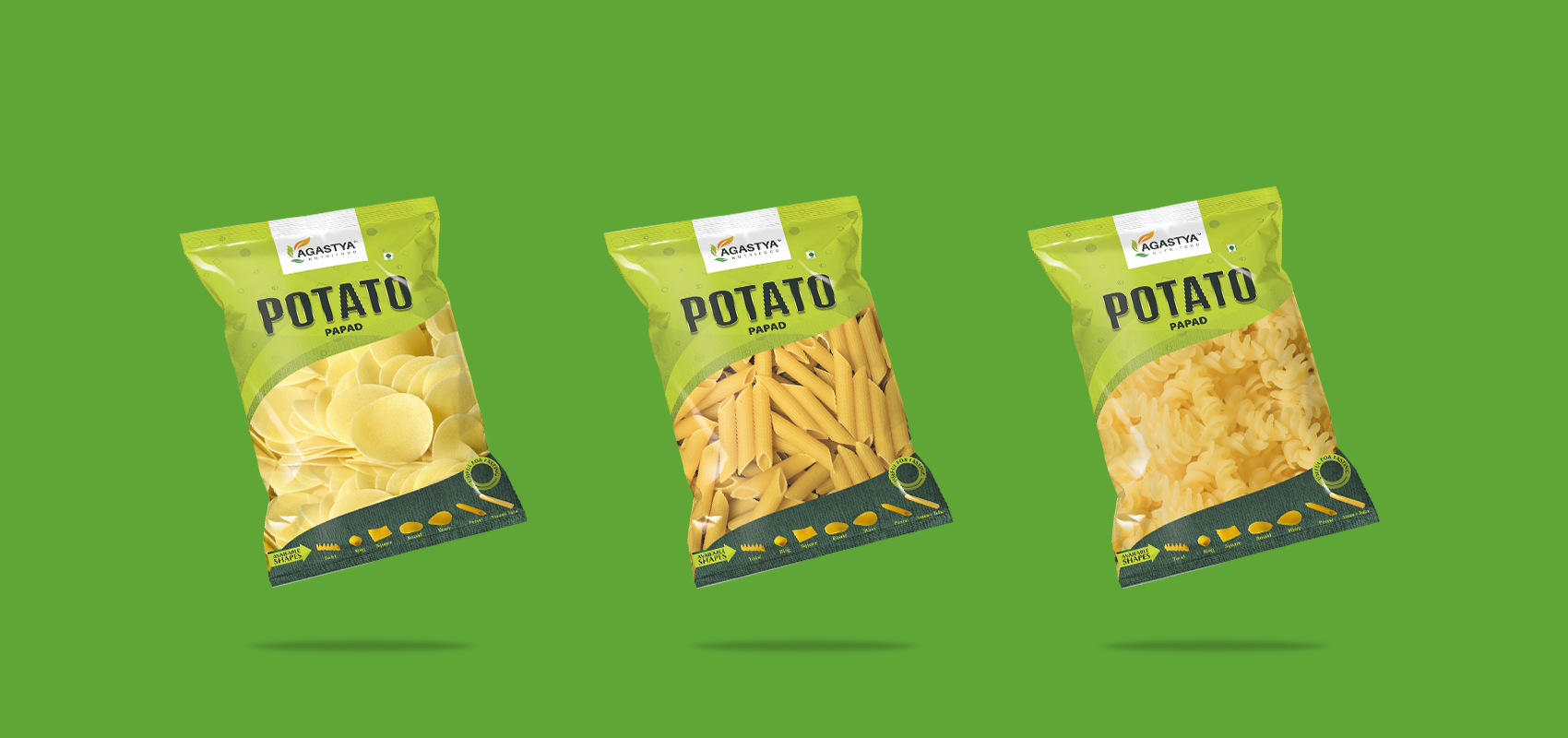 Agastya Nutrifood potato packaging design